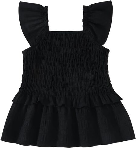 Magic Park 3-15Y Girls Peplum Tank Top Kids Square Neck Blouse Summer Casual Shirt for Girls in Saudi Arabia