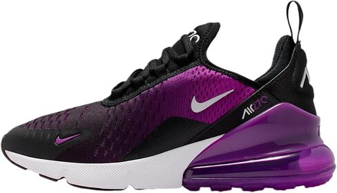 Nike Air Max 270 Big Kids' Shoes (Black/Vivid Purple/White) Size 5.5 in Kuwait
