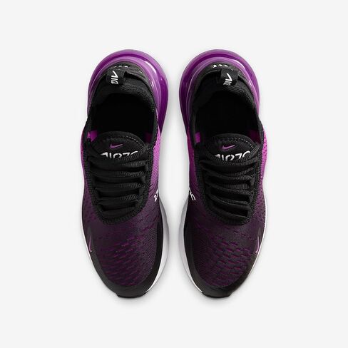 Nike Air Max 270 Big Kids' Shoes (Black/Vivid Purple/White) Size 5.5 in Kuwait