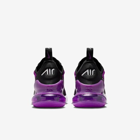 Nike Air Max 270 Big Kids' Shoes (Black/Vivid Purple/White) Size 5.5 in Kuwait