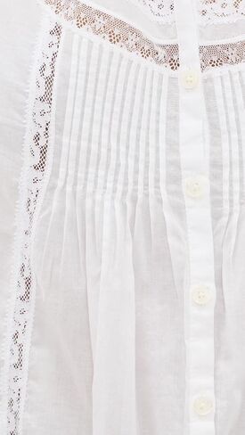 Madewell Women's Lace-Insert Pintuck Sleeveless Top in Saudi Arabia