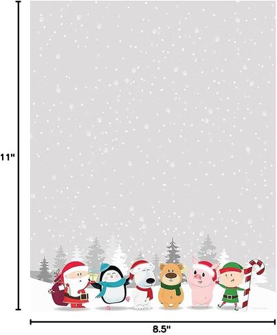 Great Papers! Winter Friends Letterhead, 8.5" x 11", 80 Count (2019120) in Kuwait