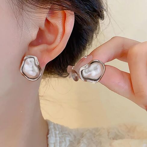 Cubic Zirconia Clip on Earrings, Women Hypoallergenic Comfortable Non Pierced Stud Earrings Earring Set For Wedding And Dance Competitions in Kuwait