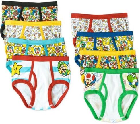 SUPER MARIO Boy 8 PC Cotton Briefs Underwear Size in Kuwait