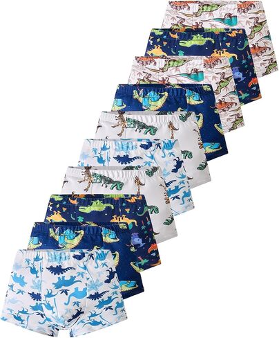 10 Pack Boys Underwear Briefs Classic Dinosaur Toddler Boxer Fit Boys Underpants Multipack Youth Boxer Briefs in Kuwait