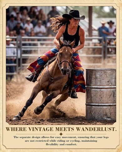 Cuffbow Women's Western Riding Skirt, Suedette Navajo Print Culotte Skirt with Pockets, High Waisted for Rodeo, 4th of July, Cheyenne Frontier Days in Kuwait
