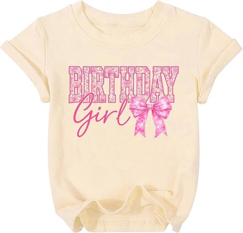 Birthday Girl Shirt Toddler Kid 4th 5th 6th 7th 8th 9th 10th 11th 12th Girls Birthday Tshirts Short Sleeve Tees in Kuwait