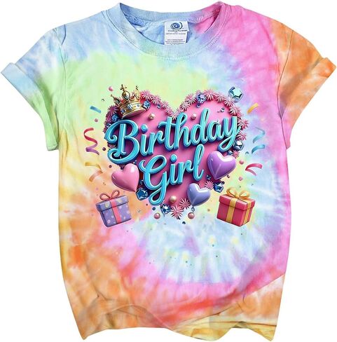 Birthday Girl Shirt Toddler Kid 4th 5th 6th 7th 8th 9th 10th 11th 12th Girls Birthday Tshirts Short Sleeve Tees in Kuwait