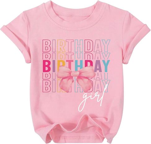 Birthday Girl Shirt Toddler Kid 4th 5th 6th 7th 8th 9th 10th 11th 12th Girls Birthday Tshirts Short Sleeve Tees in Kuwait