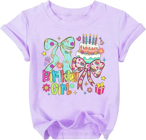 Birthday Girl Shirt Toddler Kid 4th 5th 6th 7th 8th 9th 10th 11th 12th Girls Birthday Tshirts Short Sleeve Tees in Kuwait