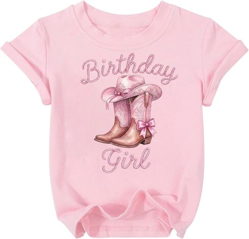 Birthday Girl Shirt Toddler Kid 4th 5th 6th 7th 8th 9th 10th 11th 12th Girls Birthday Tshirts Short Sleeve Tees in Kuwait
