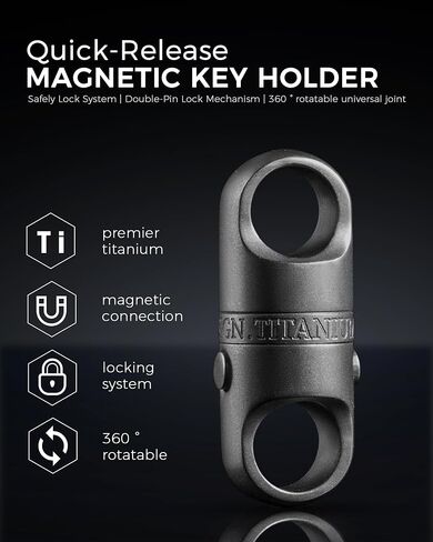 FEGVE Quick Release Magnetic Keychain, Detachable Magnet Key Chain Holder with Secure Lock & D Ring for Car Key Fob in Kuwait