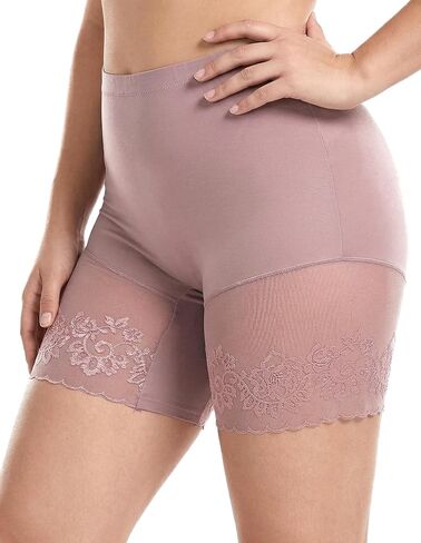 Womens Slip Shorts for Under Dresses Anti Chafing Thigh Saver Lace Thigh Bands Plus Size Boyshorts in Saudi Arabia
