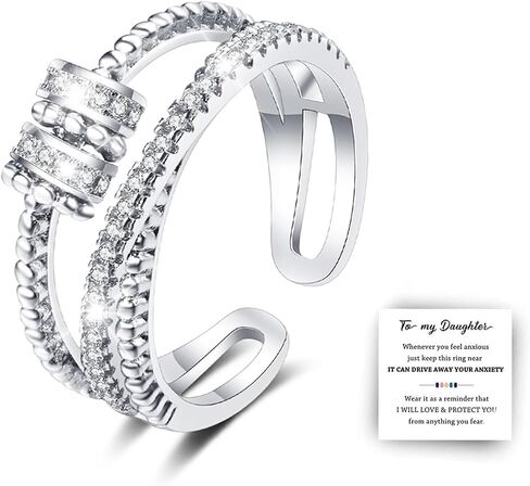 choice of all To My Daughter/Wife/Sister/Mom Fidget Ring Daughter Gifts from Mom Mother Daughter Ring Anxiety Breathe Spinner Ring for Women Valentines Day Gifts for Daughter in Kuwait