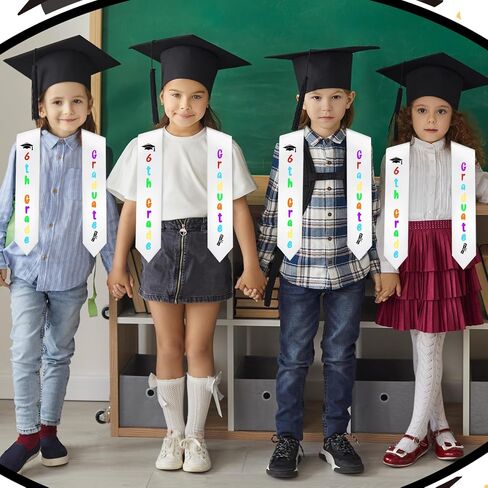 6th Grade Graduation Stole Class of 2026 Sixth Grad Decorations Supplies Middle School Elementary Graduation Sash Decor for Students Supplies in Kuwait