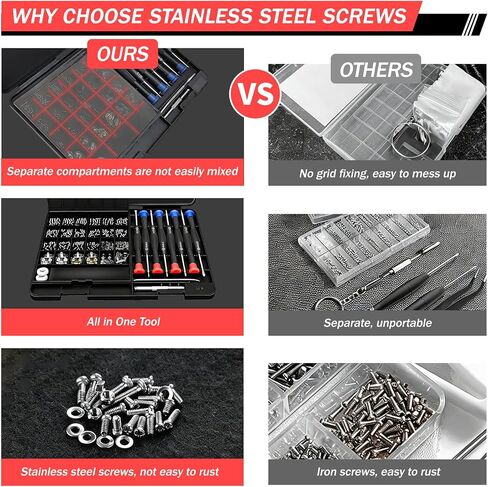 Magnetic Eyeglass Repair Kit - Professional Glasses Repair Tool Set with Assorted Screws, Nose Pads, Precision Screwdrivers, Tweezers & Magnifying Glass for Eyeglasses, Sunglasses, Spectacles, Watches in Saudi Arabia
