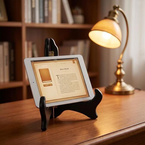7 Inch Wooden Display Stand, Black Folding Photo Holder Stand, Decorative Plate Easel for Pictures, Artwork, Certificates, Table Decor, Wedding, Home, Birthday Party Desktop Ornaments (Black) in Kuwait