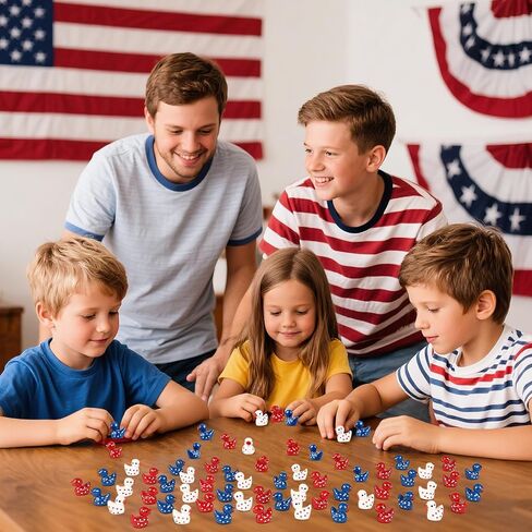 100 Pcs 4th of July Mini Resin Ducks, Tiny Independence Day Duck Figurines, Patriotic Resin Duck for Garden, Micro Landscape, Home Outdoor Party, Aquarium Decor in Kuwait
