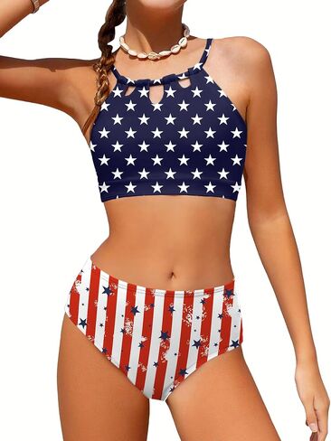 AMAWMW Girls Swimsuit Two Piece Bathing Suit Adjustable Straps Cut Out Bikini Sets Girls' Swimwear with Chest Pad in Saudi Arabia