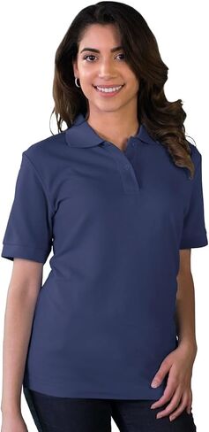 Blue Generation 6500 Women's Soft Touch Short Sleeve Pique Polo in Saudi Arabia