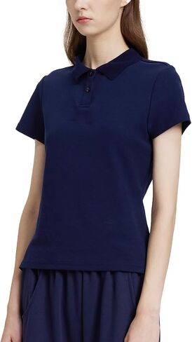 Women's Business Casual Polo Shirt - Summer Work Tops for Women | Short Sleeve Casual Outfits | Poloche para Mujer in Saudi Arabia