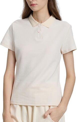 Women's Business Casual Polo Shirt - Summer Work Tops for Women | Short Sleeve Casual Outfits | Poloche para Mujer in Saudi Arabia