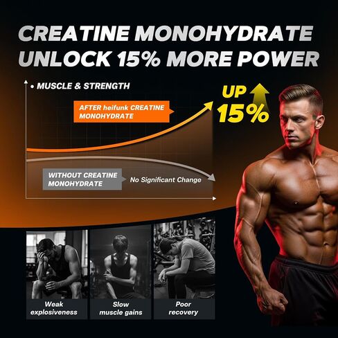 Creatine Monohydrate Gummies Sugar Free, 5000mg Pre Workout for Men & Women with L-Carnitine & Taurine, B12,Magnesium & Potassium, Muscle Strength & Growth, Energy Support,Vegan, Gluten Free,120 Count in Saudi Arabia