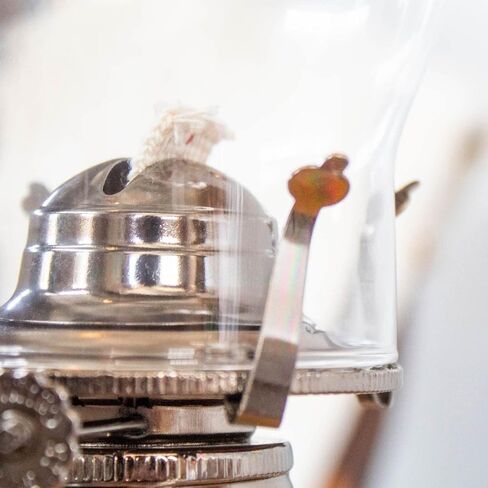 Rayo Chamber Oil Lamp, Portable with Finger Hold, Glass Font and Chimney, 12 in Tall in Kuwait