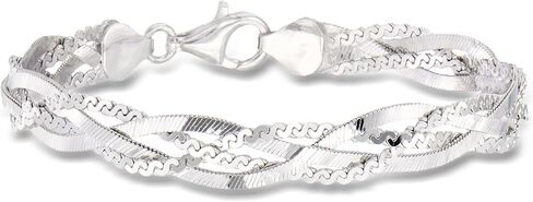 Ross-Simons Italian Sterling Silver Braided Bracelet in Saudi Arabia