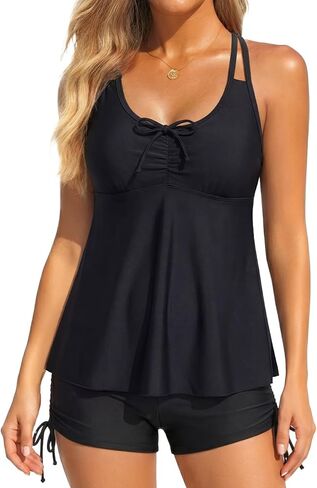 Tempt Me Women Tankini Swimsuits with Shorts - Two Piece Tummy Control Bathing Suit Flowy Swimwear with Boyshorts 2026 in Kuwait