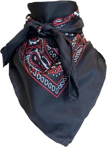 Wyoming Traders 100% Silk Cowboy Bandana Wild Rag Scarf 20" 34" 42" Multiple Colors in Saudi Arabia