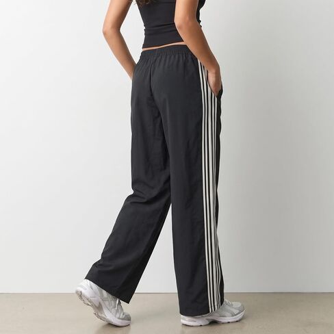Petite Pants for Women Wide Leg Side Stripe Track Pants Elastic Waist Lounge Trousers with Pocket Y2k Vintage Pant in Kuwait
