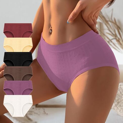 Womens Seamless Hipster Underwear 6 Pack, Under Outfit Panties for Women, Breathable, Soft and Comfort Ladies Underpants in Kuwait