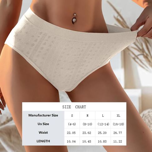 Womens Seamless Hipster Underwear 6 Pack, Under Outfit Panties for Women, Breathable, Soft and Comfort Ladies Underpants in Kuwait