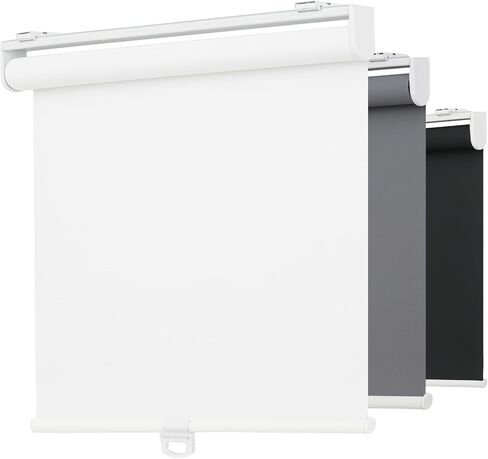 Indoor Cordless Roller Shades for Windows,Light Filtering Rolled Up Blinds with Spring System,Thermal Insulated UV Protection Fabric for Home and Office (Grey,28" W x 72" H) in Kuwait