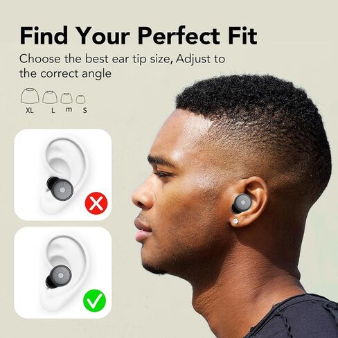 Ear Plugs for Sleeping Noise Cancelling -45dB, Soft and Reusable Silicone Hearing Protection Earplugs with 8 Eartips and Carrying Case, for Sleeping, Concert, Working, Studying, Traveling (Black) in Saudi Arabia
