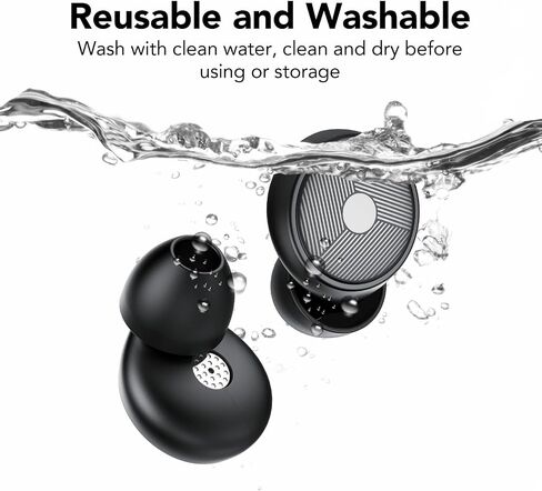 Ear Plugs for Sleeping Noise Cancelling -45dB, Soft and Reusable Silicone Hearing Protection Earplugs with 8 Eartips and Carrying Case, for Sleeping, Concert, Working, Studying, Traveling (Black) in Saudi Arabia