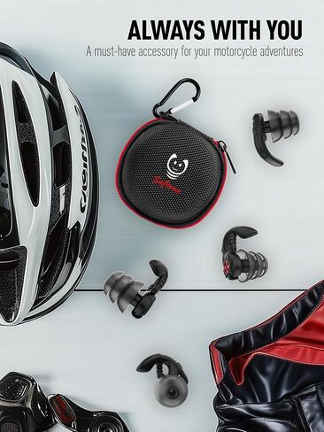 Motorcycle Ear Plugs, Wind Noise Reduction Prevent Hearing Damage, Reusable Earplugs for Motorbike, Motorsports, Touring, Racing, Riding - 2 Sizes Moto Ear Protection, 27dB Noise Reduction Earbuds in Saudi Arabia