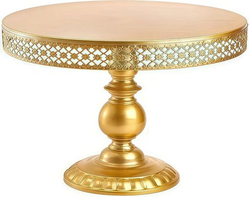 12 Inch Iron Round Cake Stand Dessert Holder for Wedding Birthday Baby Shower Anniversary (Gold) in Kuwait