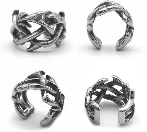 Stainless Steel Clip-On Earrings for Men Women, Non-Piercing Ear Cuffs for No Pierced Ears, Sparkly Cartilage Hoop Earrings, Hypoallergenic Fake Earrings (A06) in Saudi Arabia