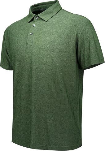 Men’s Performance Heather Short Sleeve Polo Shirt – Breathable Quick-Dry Moisture-Wicking Golf in Saudi Arabia