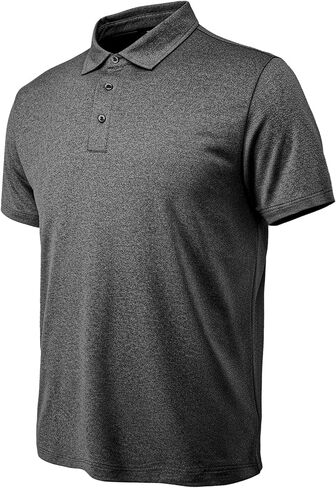 Men’s Performance Heather Short Sleeve Polo Shirt – Breathable Quick-Dry Moisture-Wicking Golf in Saudi Arabia