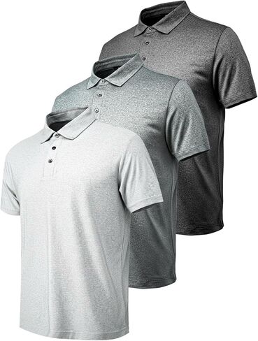 Men’s Performance Heather Short Sleeve Polo Shirt – Breathable Quick-Dry Moisture-Wicking Golf in Saudi Arabia