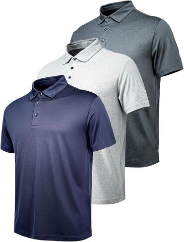 Men’s Performance Heather Short Sleeve Polo Shirt – Breathable Quick-Dry Moisture-Wicking Golf in Saudi Arabia
