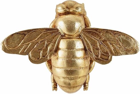 Gold Honey Bee Wall Arts Decor Insect Animal Wall Sculpture Resin Honeybee Home Hanging Decoration for Living Room Bedroom Bathroom Dining Room Kitchen Housewarming Gifts Indoor Outdoor Décor in Saudi Arabia