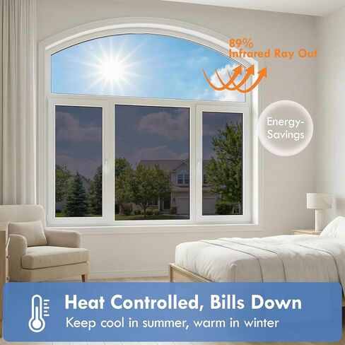 One Way Privacy Window Film,Black-Silver Static Cling, 17.5" x 78.7" in Saudi Arabia