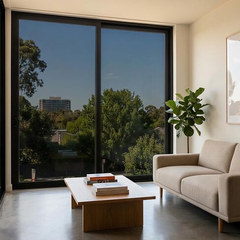 One Way Privacy Window Film,Black-Silver Static Cling, 17.5" x 78.7" in Saudi Arabia