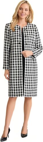 Kasper Women's Metallic Houndstooth Topper Jacket in Kuwait