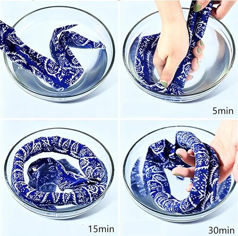 6 Pcs Cooling Neck Wraps Neck Cooler Ice Bandanas Scarf for Hot Weather Neck Cooler for for Women Men Hot Weather Outdoor Activities Cooler in Kuwait
