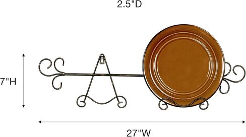Touch of Class Galla Horizontal Plate Rack - Antique Bronze - Two Plates in Kuwait